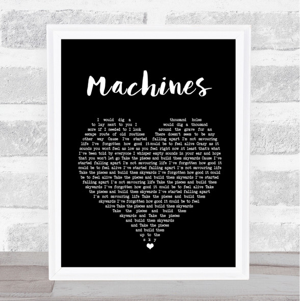 Biffy Clyro Machines Black Heart Song Lyric Quote Print