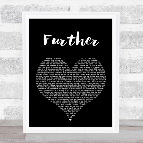 Don Broco Further Black Heart Song Lyric Quote Print