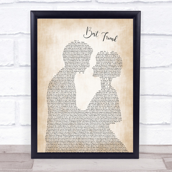 Jason Mraz Best Friend Song Lyric Man Lady Bride Groom Wedding Print