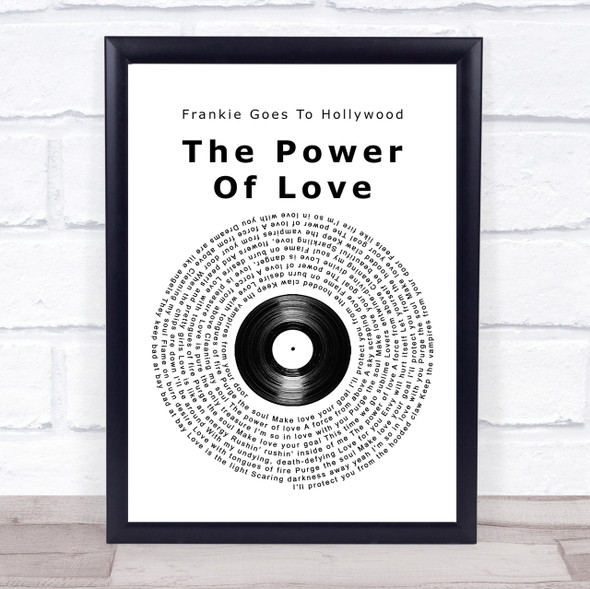 Frankie Goes To Hollywood The Power Of Love Vinyl Record Song Lyric Quote Print