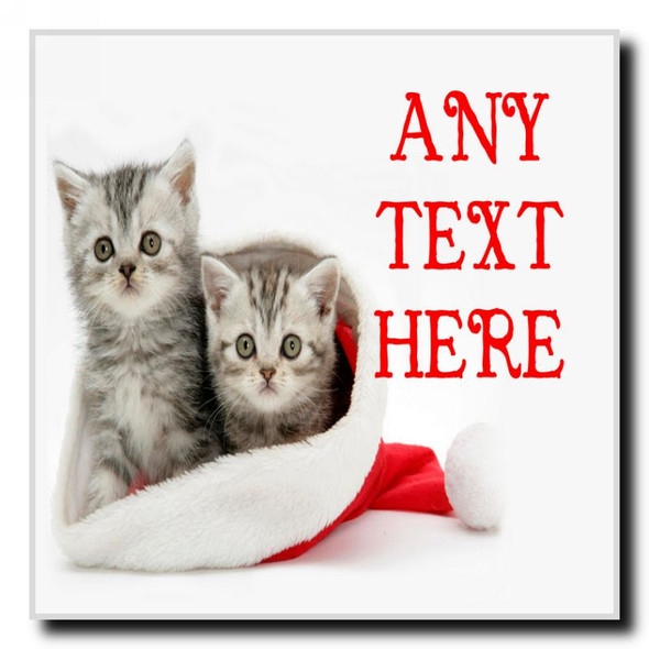 Lovely Kittens Christmas Coaster