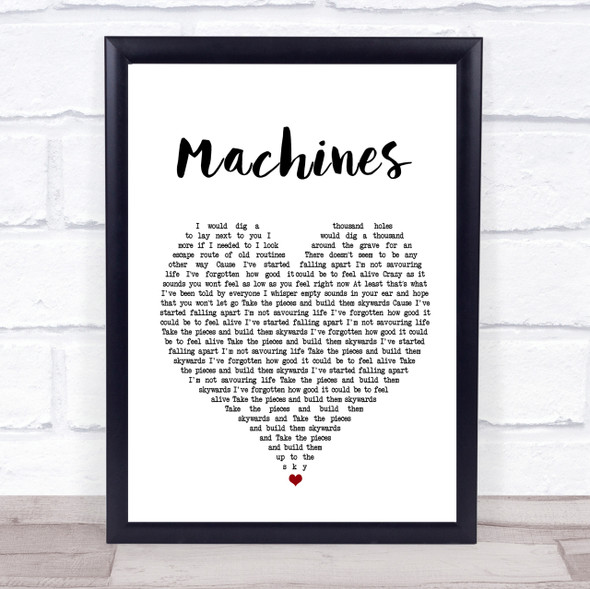 Biffy Clyro Machines Heart Song Lyric Quote Print