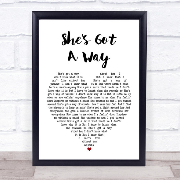 Billy Joel She's Got A Way Heart Song Lyric Quote Print