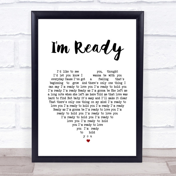 Bryan Adams I'm Ready Heart Song Lyric Quote Print