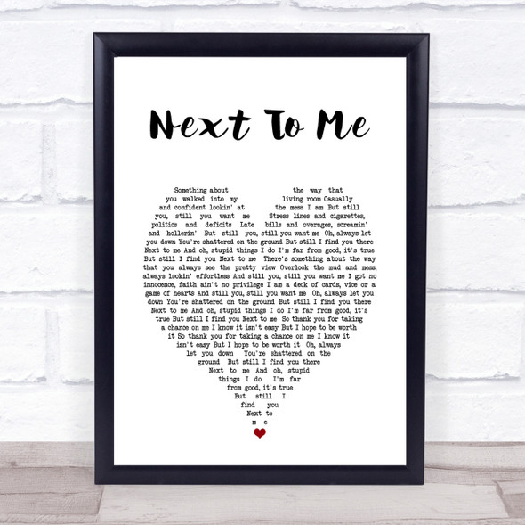Imagine Dragons Next To me Heart Song Lyric Quote Print