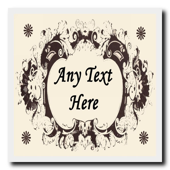 Cream And Brown Scroll Coaster