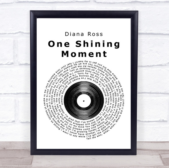 Diana Ross One Shining Moment Vinyl Record Song Lyric Quote Print