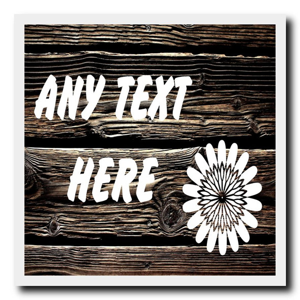 Dark Wood Flower Coaster