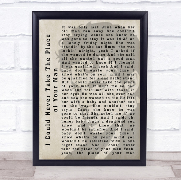 Prince I Could Never Take The Place of Your Man Shadow Song Lyric Quote Print