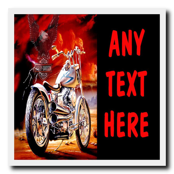 Harley Davidson Motorbike Red Coaster