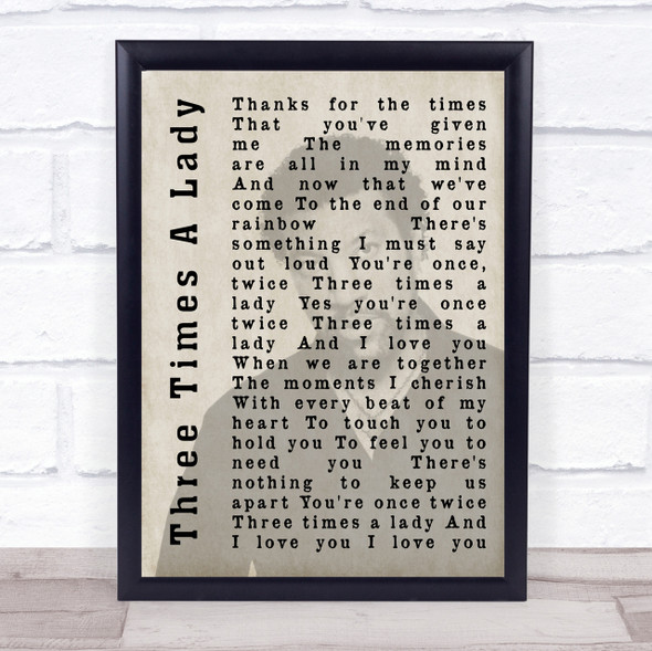 Lionel Richie Three Times A Lady Shadow Song Lyric Quote Print