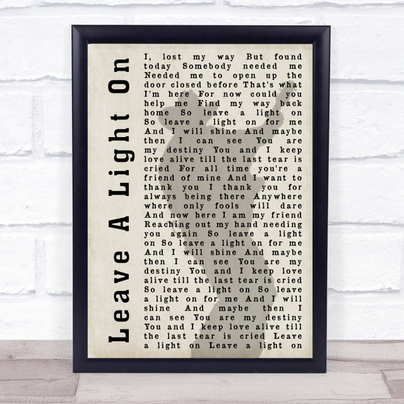 Garth Brooks Leave A Light On Shadow Song Lyric Quote Print