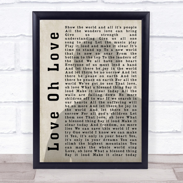 Lionel Richie Love Oh Love Shadow Song Lyric Quote Print