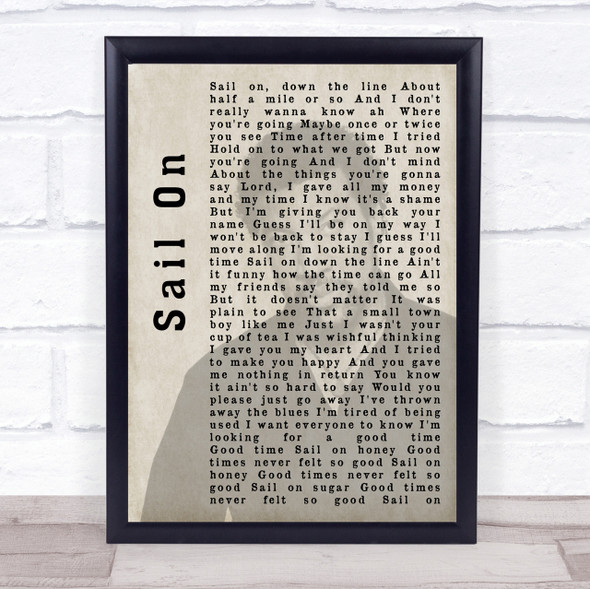 Lionel Richie Sail On Shadow Song Lyric Quote Print