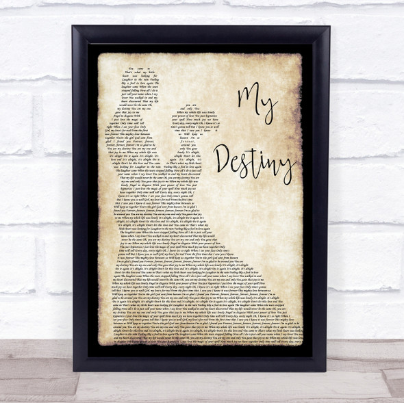 Lionel Ritchie My Destiny Man Lady Dancing Song Lyric Quote Print