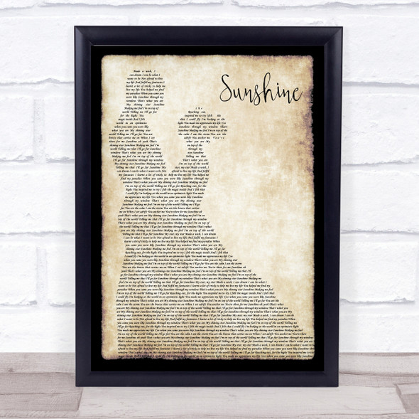 Gabrielle Sunshine Man Lady Dancing Song Lyric Quote Print