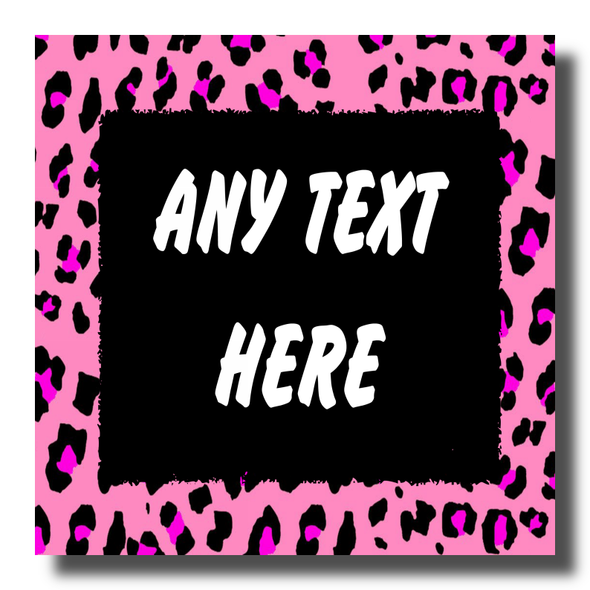 Pink Leopard Print Coaster