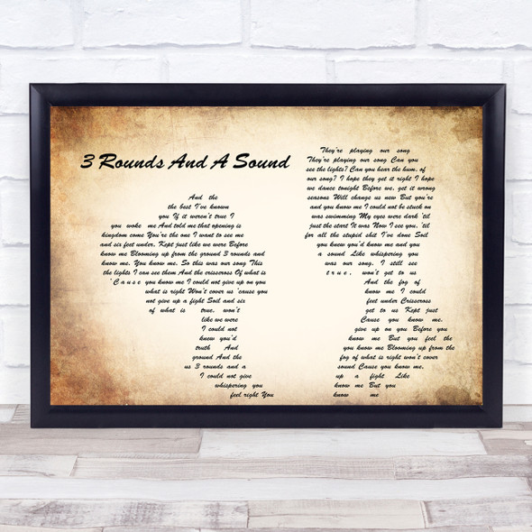 Blind Pilot 3 Rounds And A Sound Man Lady Couple Song Lyric Quote Print