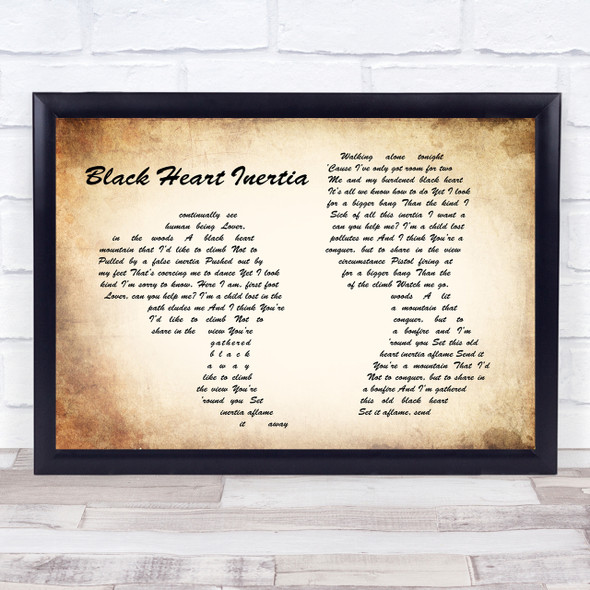 Incubus Black Heart Inertia Man Lady Couple Song Lyric Quote Print