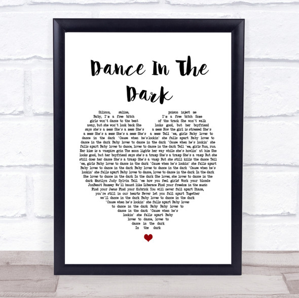 Lady Gaga Dance In The Dark Heart Song Lyric Quote Print
