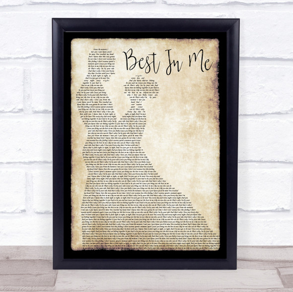 Blue Best In Me Man Lady Dancing Song Lyric Quote Print