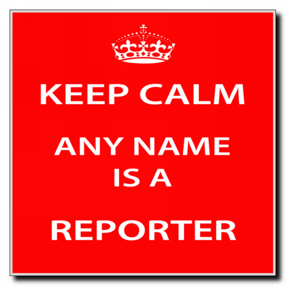 Reporter Keep Calm Coaster