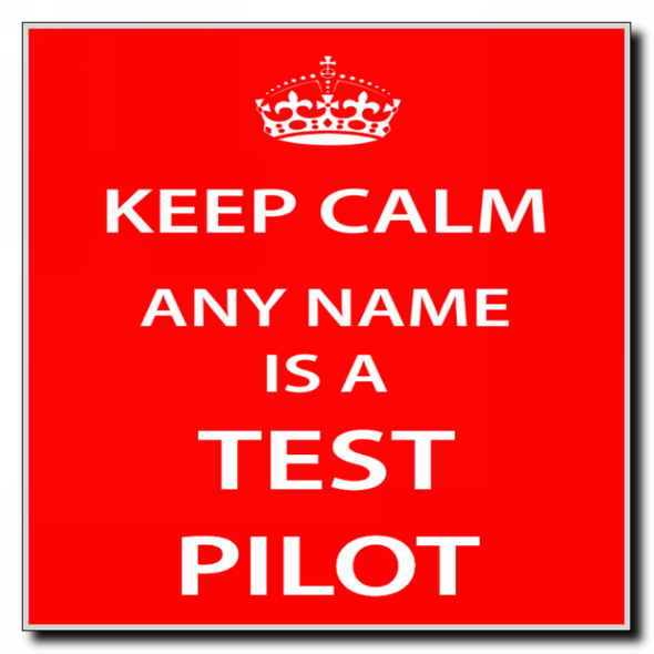 Test Pilot Keep Calm Coaster