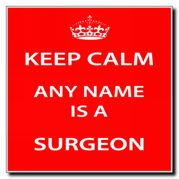 Surgeon Keep Calm Coaster