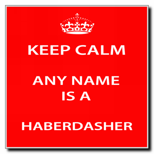 Haberdasher Keep Calm Coaster