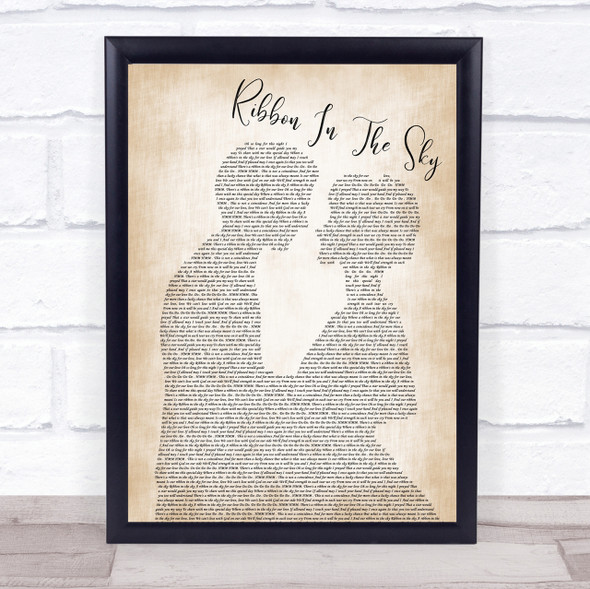 Stevie Wonder Ribbon In The Sky Man Lady Bride Groom Wedding Song Lyric Print