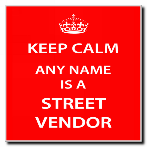 Street Vendor Keep Calm Coaster