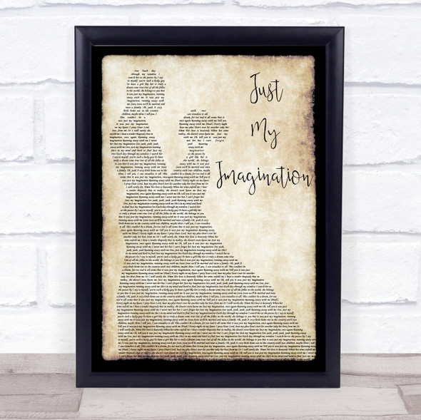 The Temptations Just My Imagination Man Lady Dancing Song Lyric Quote Print