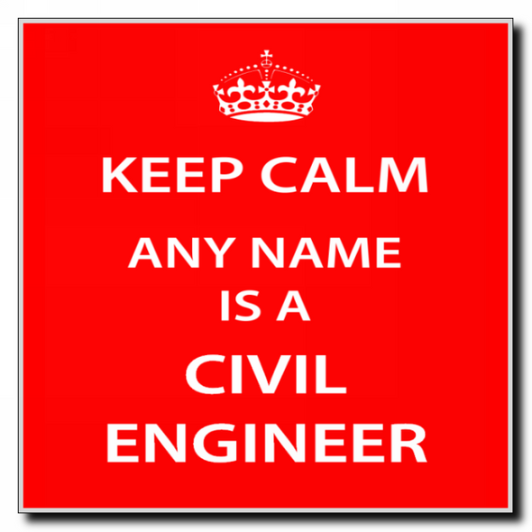 Civil Engineer Keep Calm Coaster