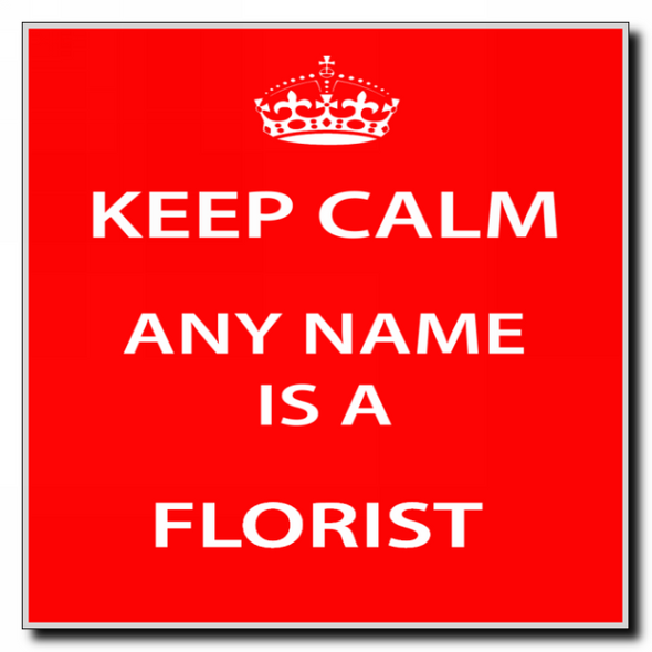 Florist Keep Calm Coaster