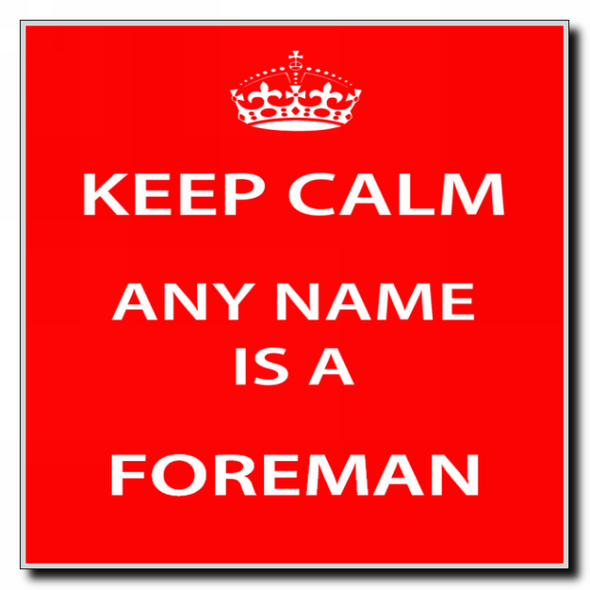 Foreman Keep Calm Coaster