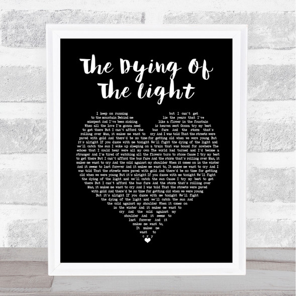 Noel Gallagher's High Flying Birds The Dying Of The Light Black Heart Song Print
