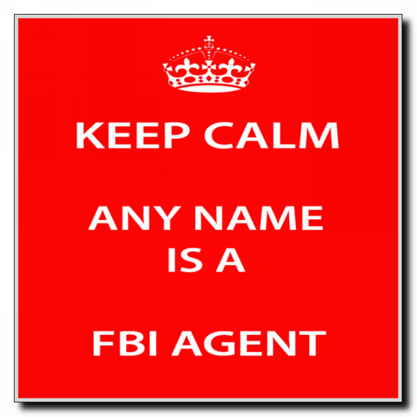FBI Agent Keep Calm Coaster
