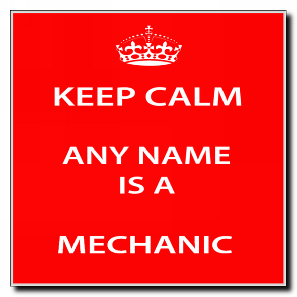 Mechanic Keep Calm Coaster