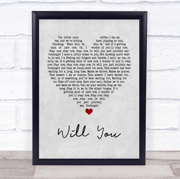 Hazel O'Connor Will You Grey Heart Quote Song Lyric Print