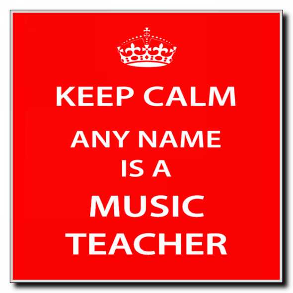 Music Teacher Keep Calm Coaster