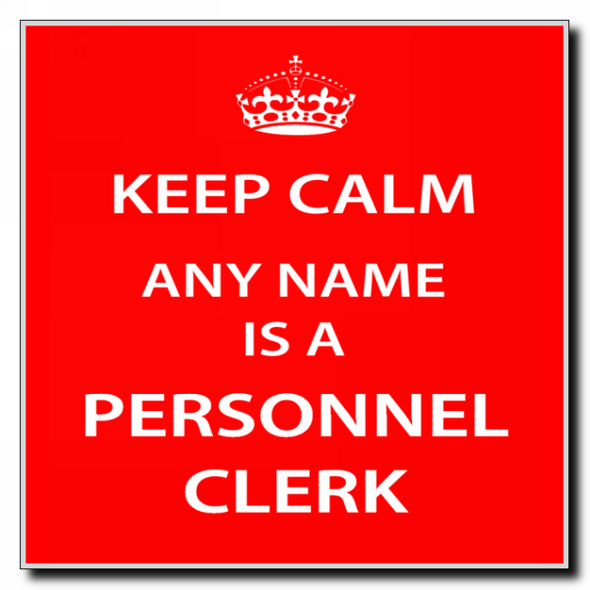 Personnel Clerk Keep Calm Coaster