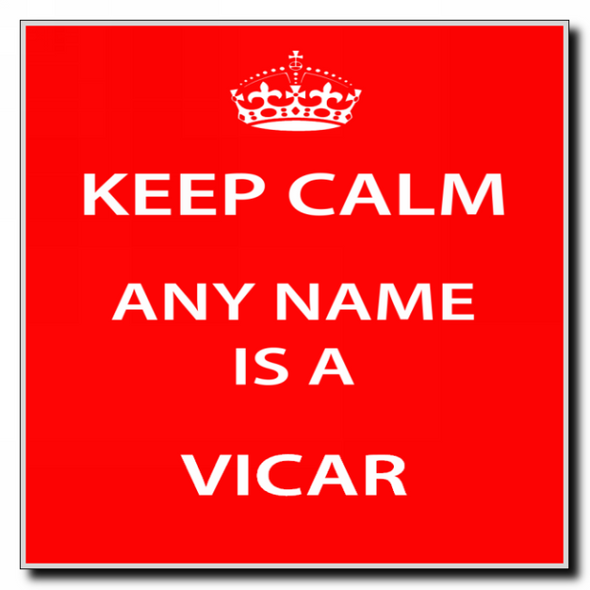 Vicar Keep Calm Coaster