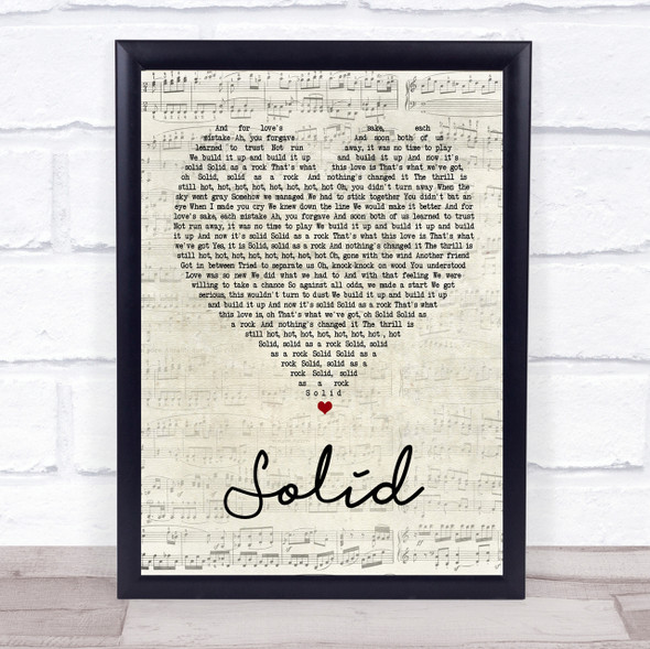 Ashford Simpson Solid Script Heart Quote Song Lyric Print