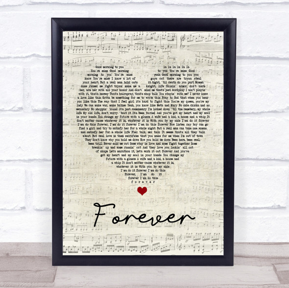 Lecrae Forever Script Heart Song Lyric Quote Print