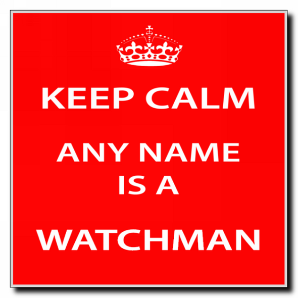 Watchman Keep Calm Coaster
