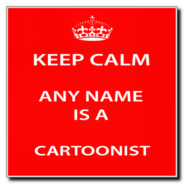 Cartoonist Keep Calm Coaster