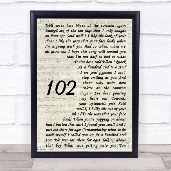 The 1975 102 Song Lyric Vintage Script Quote Print