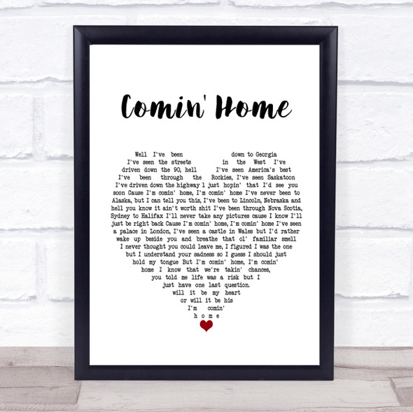 City And Colour Comin' Home Heart Song Lyric Quote Print