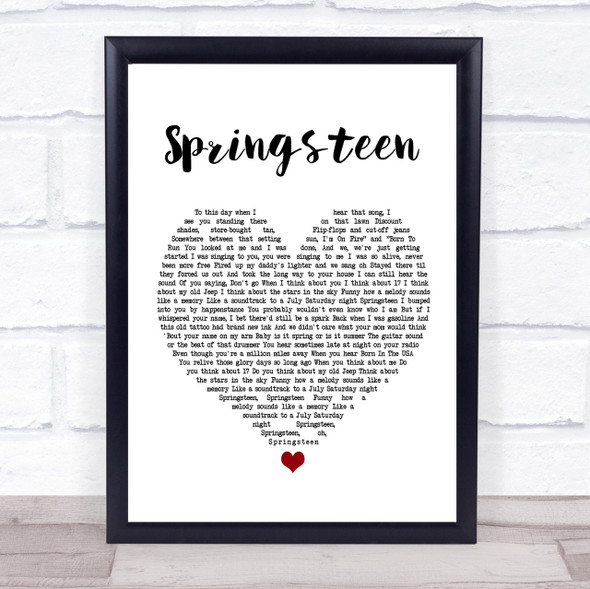Eric Church Springsteen Heart Song Lyric Quote Print