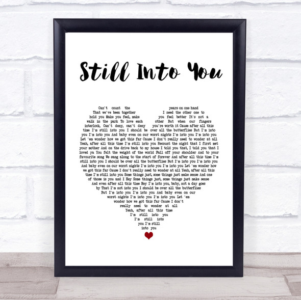Paramore Still Into You Heart Song Lyric Quote Print